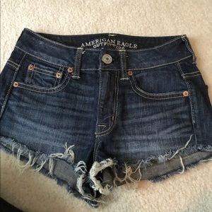 AE high waisted jean shorts